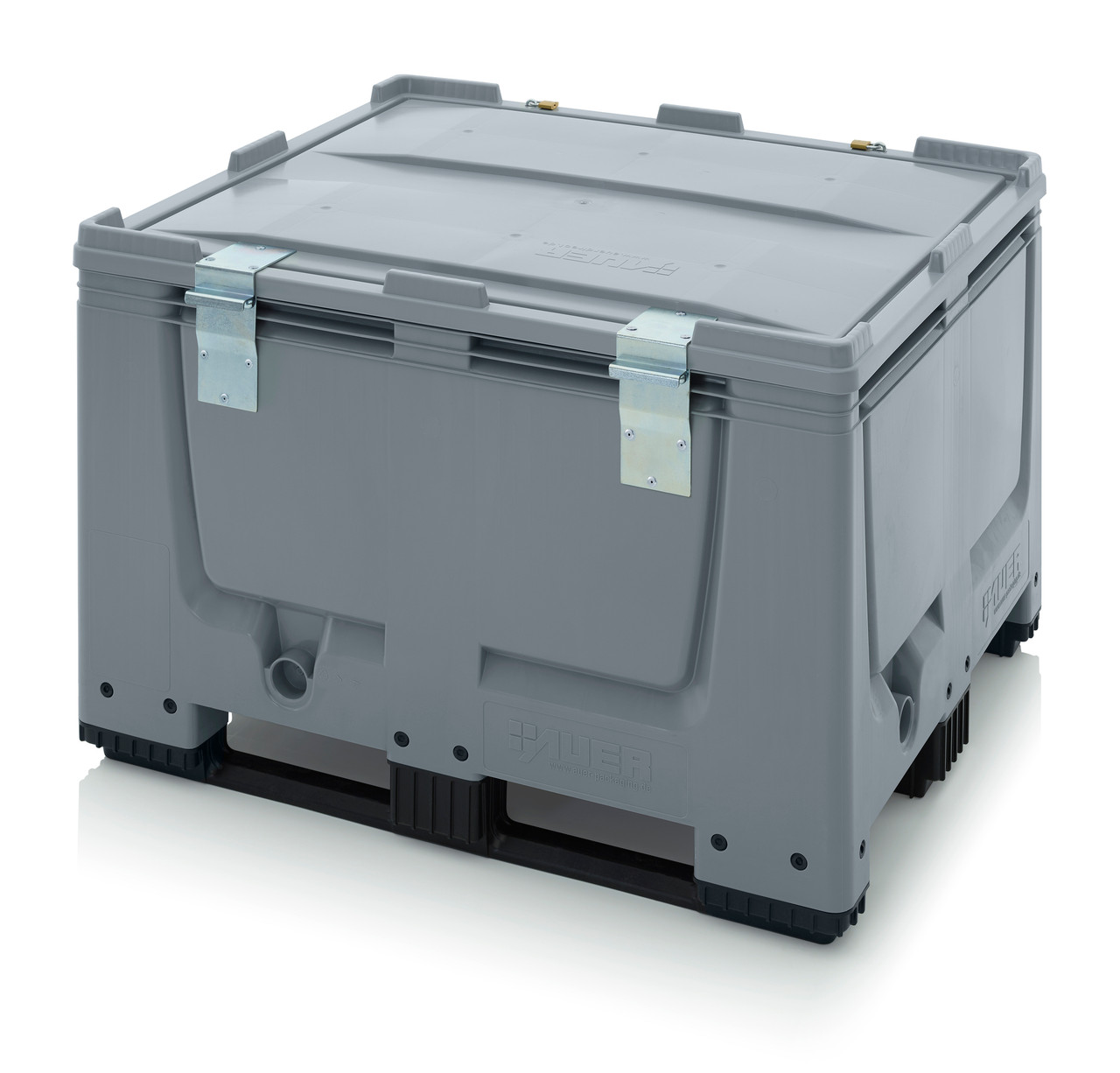 AUER Pallet Container | BBG 1210K SASC Lockable Pallet Container in Silver Grey  with 3 Skids