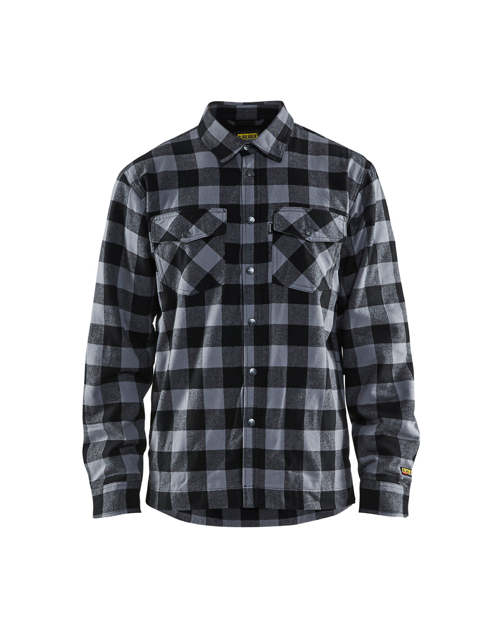 Carpenters’ top choice for durability: the BLAKLADER Shirts in Grey / Black include reinforced Long Sleeves, breathable Flannel and long-lasting Cotton to stand up to every jobsite.