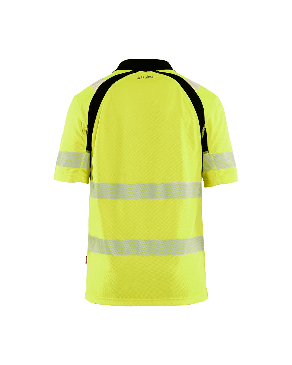 BLAKLADER Polo Shirt | 3595 High Vis Yellow / Black Polo Shirt with Reflective Tape, UV Protection in Polyester