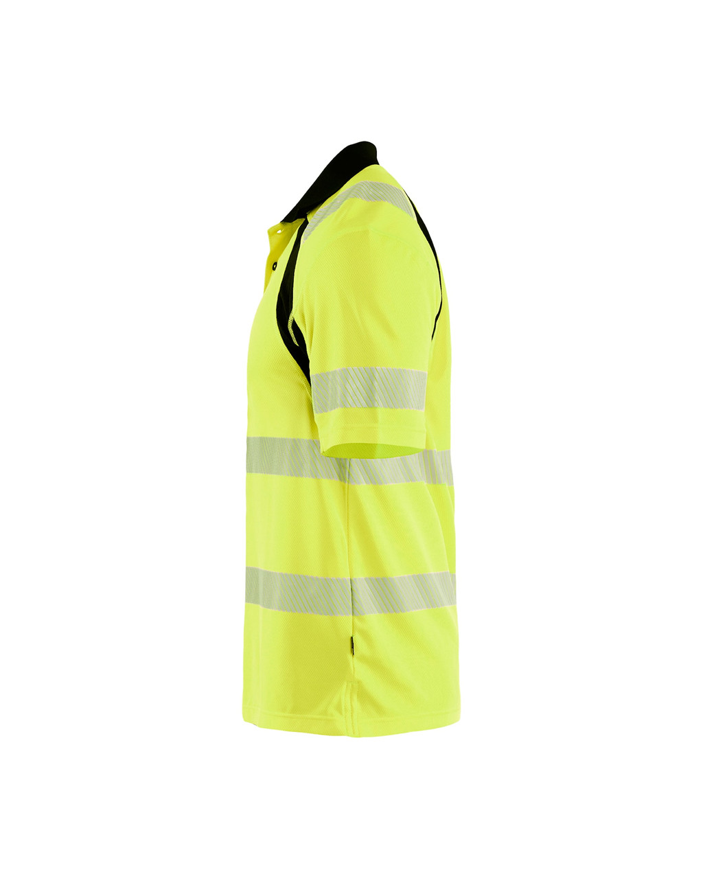 BLAKLADER Polo Shirt | 3595 High Vis Yellow / Black Polo Shirt with Reflective Tape, UV Protection in Polyester