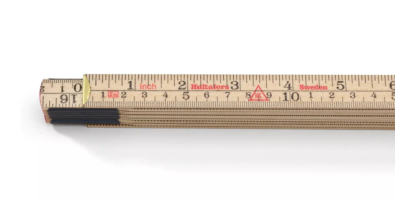 Discover the HULTAFORS 61-2-10 Wooden Folding Ruler (2m) made from downy birch with Swedish steel joints. Discover the HULTAFORS 61-2-10 Wooden Folding Ruler (2m) made from downy birch with Swedish steel joints.