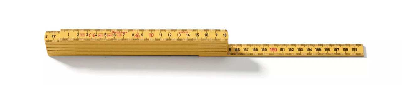 Discover the HULTAFORS Folding Ruler 59-2-12GU (2m), made from fibreglass-reinforced polyamide for moisture resistance. Discover the HULTAFORS Folding Ruler 59-2-12GU (2m), made from fibreglass-reinforced polyamide for moisture resistance.