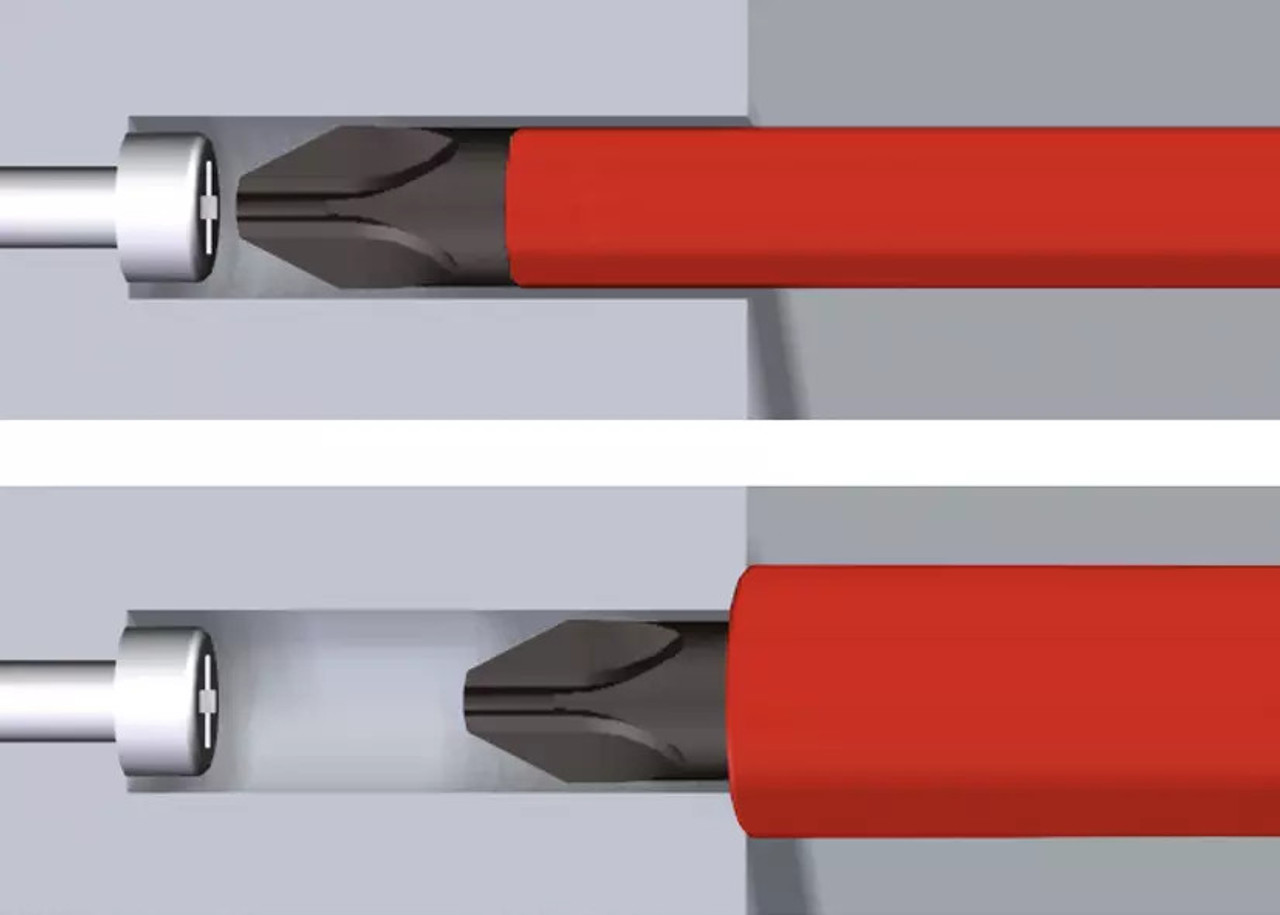 slimBits allow access to low-lying screws thanks to inserted insulation