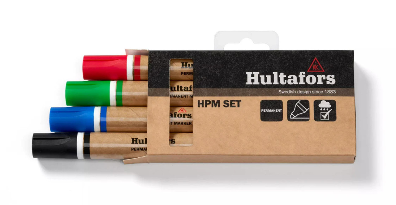 The HULTAFORS Permanent Marker Set is made in Sweden with environmentally friendly materials
