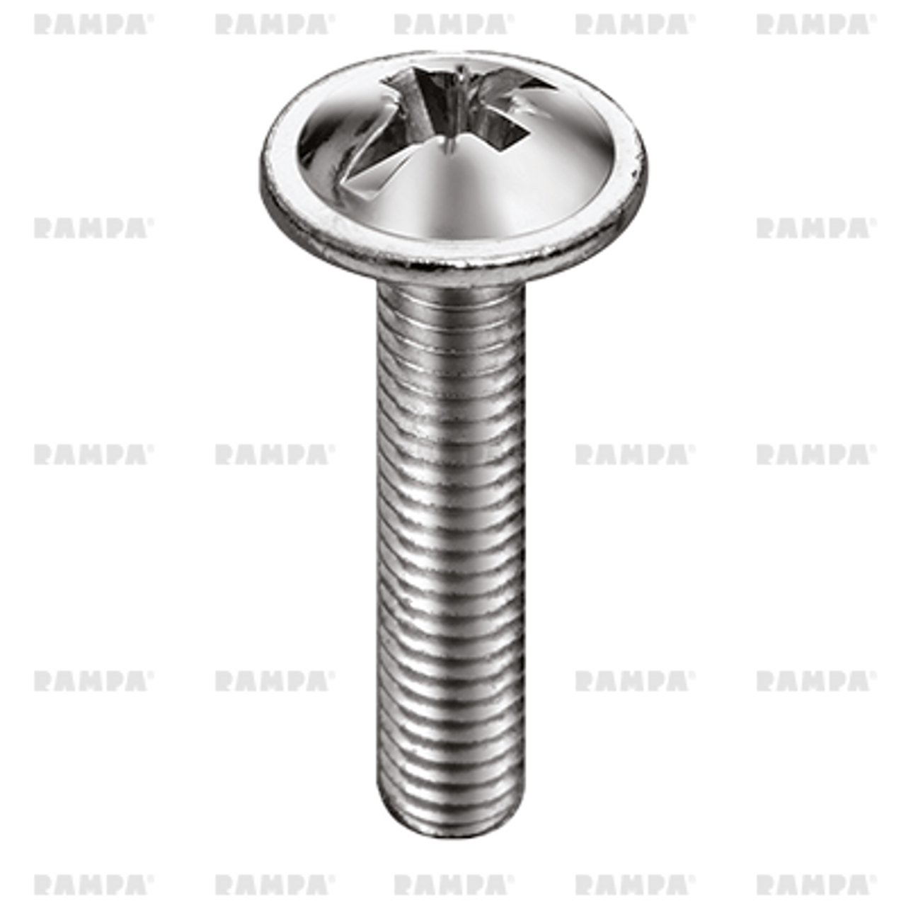 RAMPA TYPE TXSR M4 Flange Head Bolts in Silver Zinc RAMPA TYPE TXSR M4 Flange Head Bolts in Silver Zinc