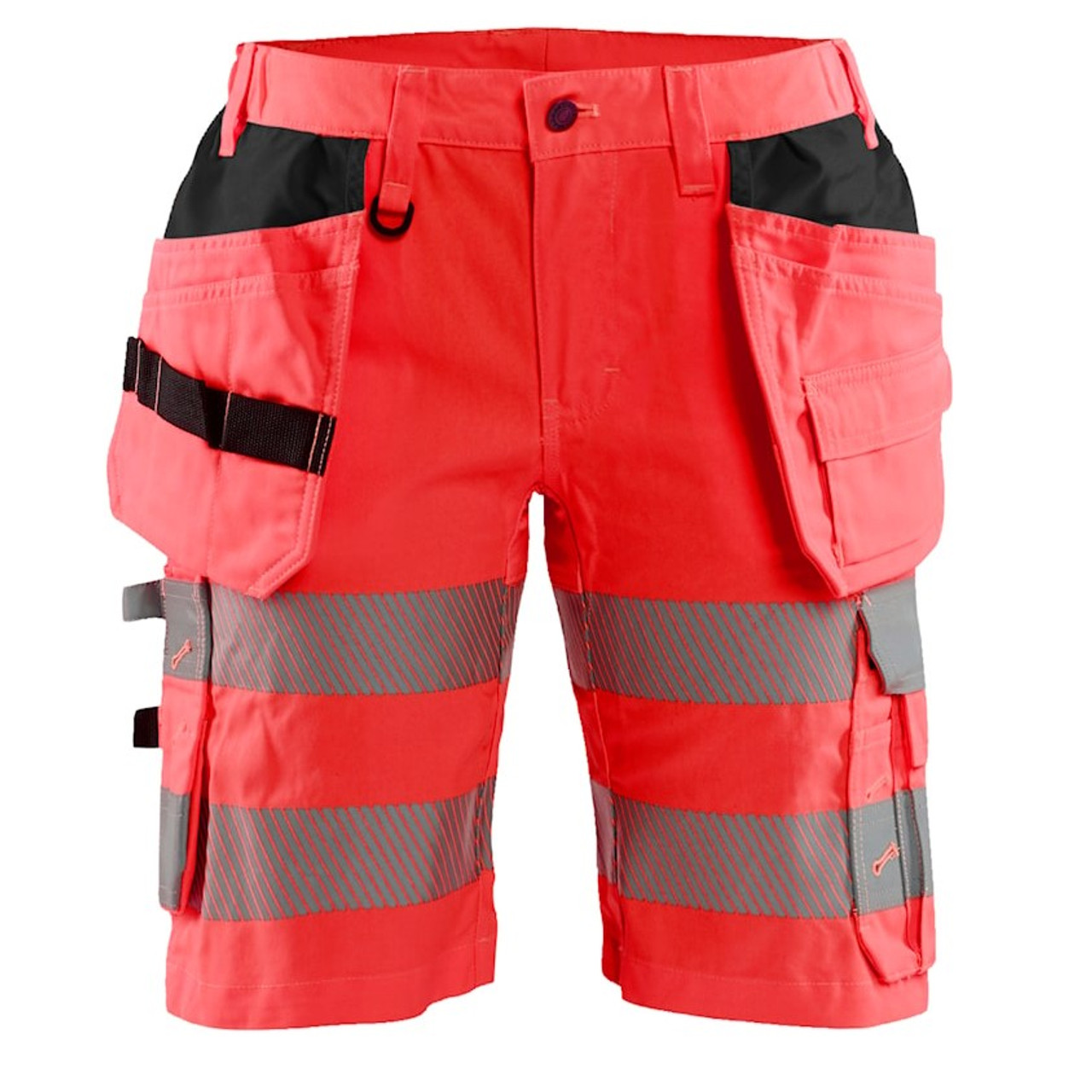 Work hi vis yellow Shorts with CORDURA® reinforced tool pockets and ruler pocket