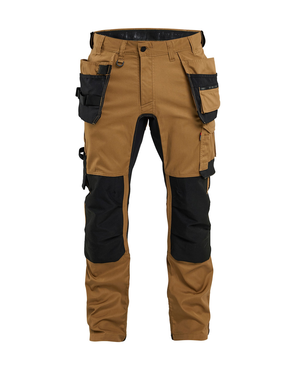 Ready for any challenge, the BLAKLADER Trousers 1750 in Khaki Brown boasts Holster Pockets, Kneepad Pockets, and long-lasting Cotton with Stretch.
