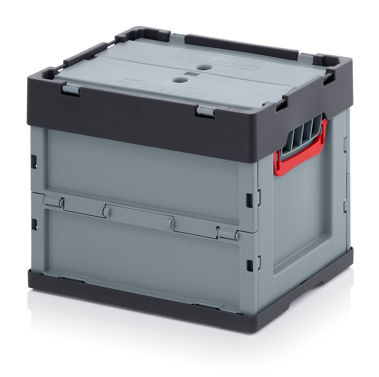 AUER Packaging foldable boxes with lid combine the protection of a closed storage container with the space-saving advantages of a collapsible design.