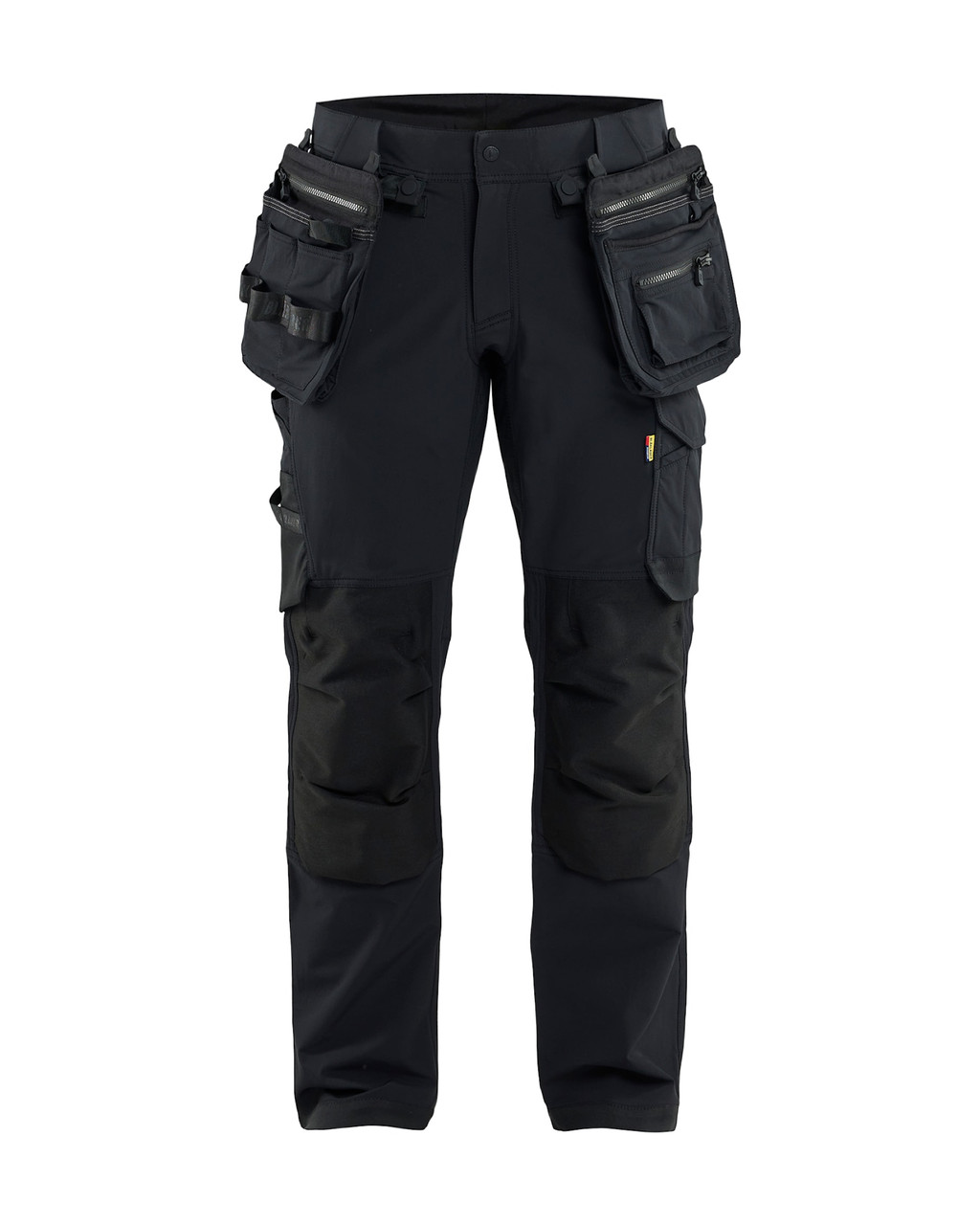 BLAKLADER Trousers | 1745 Black ToolRig Trousers with Kneepad Pockets in 4-Way Stretch