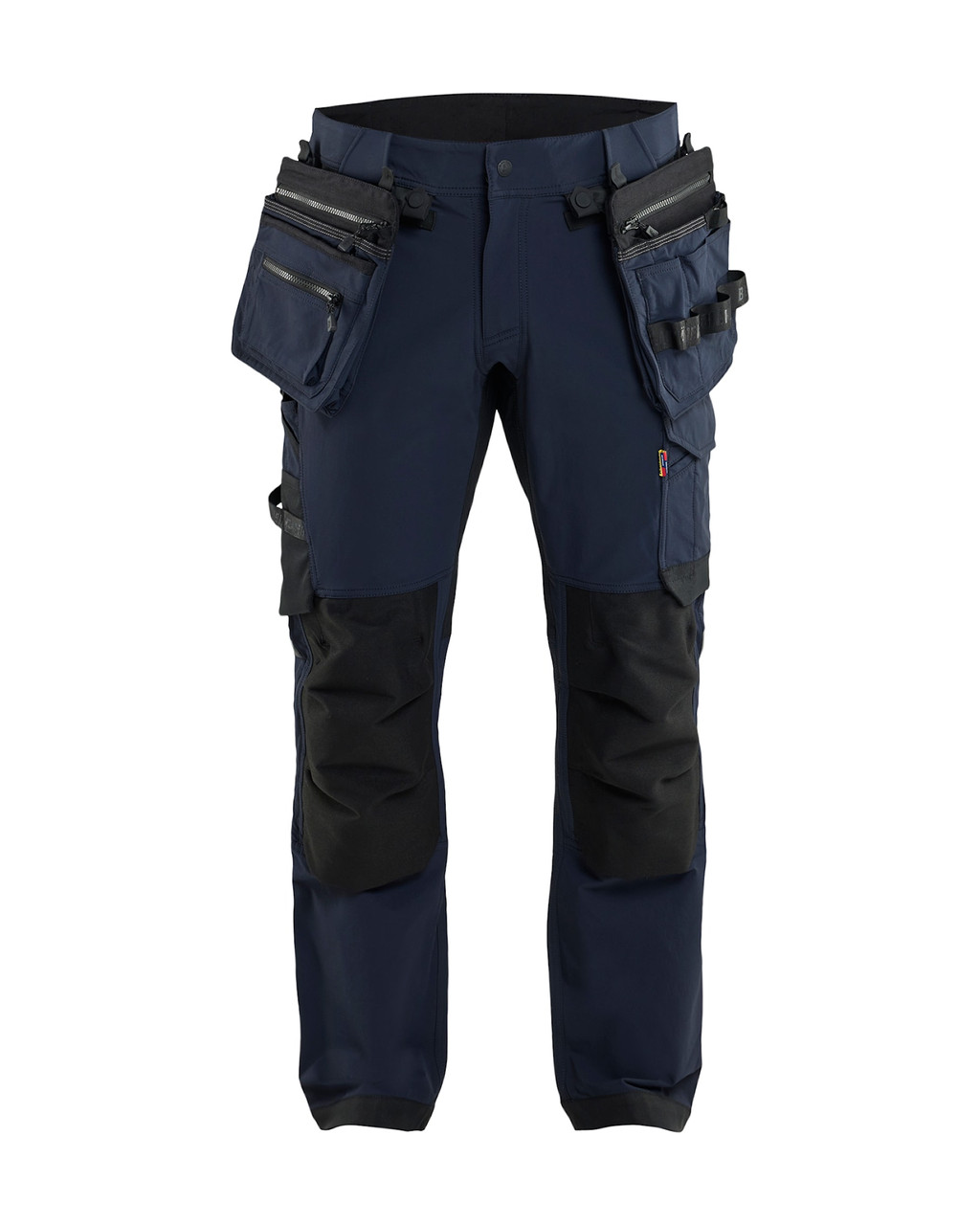 BLAKLADER Trousers | 1745 Navy Blue ToolRig Trousers with Kneepad Pockets in 4-Way Stretch