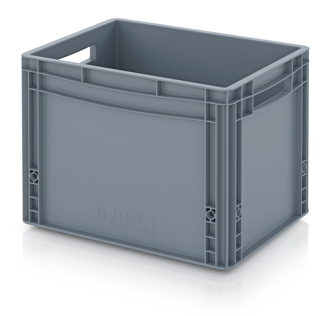 AUER Packaging euro containers solid are durable and versatile storage containers designed for professional warehouse, workshop and logistics applications.