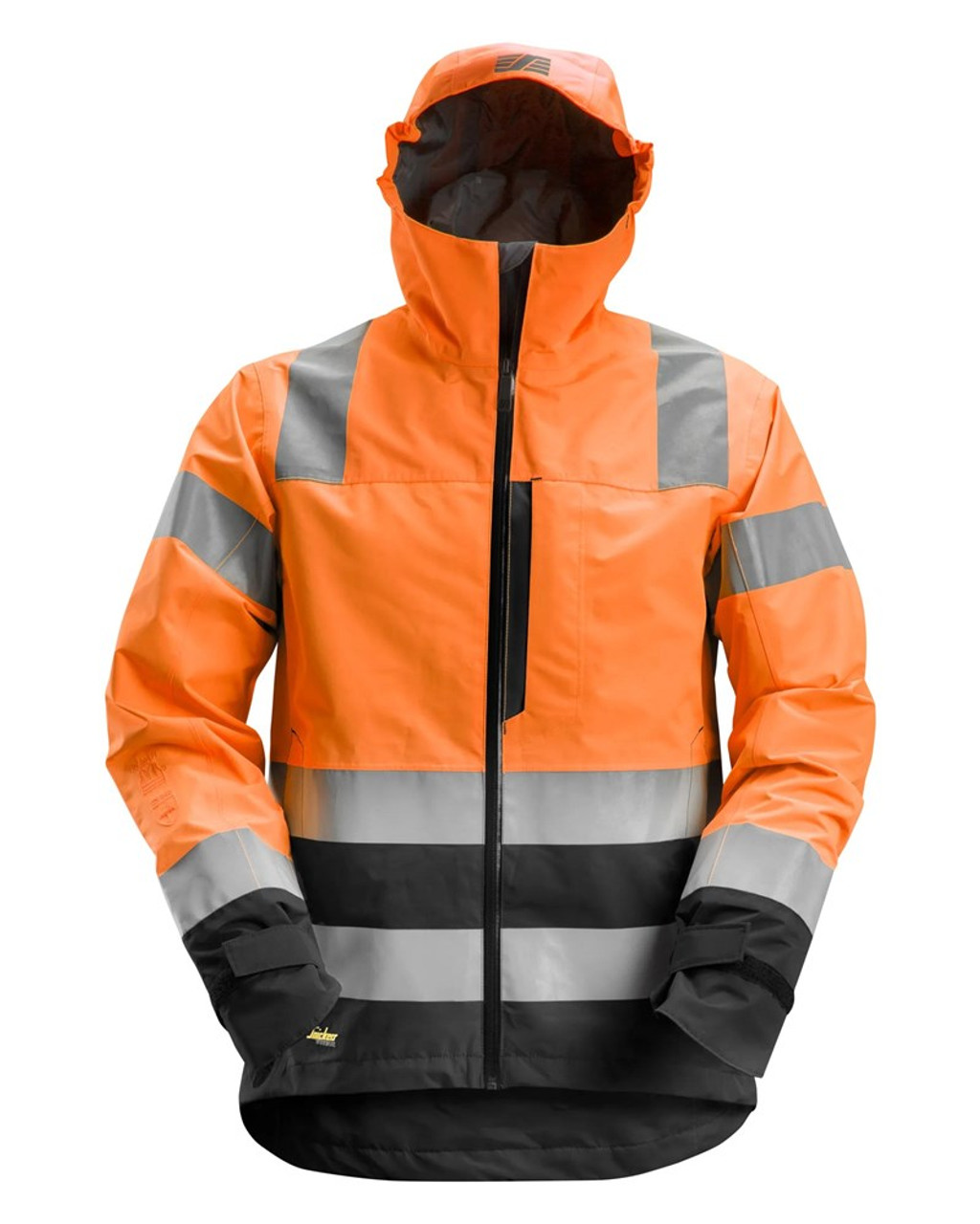SNICKERS Jacket 1330 High Vis Orange /  Grey Shell Jacket Reflective Tape Waterproof