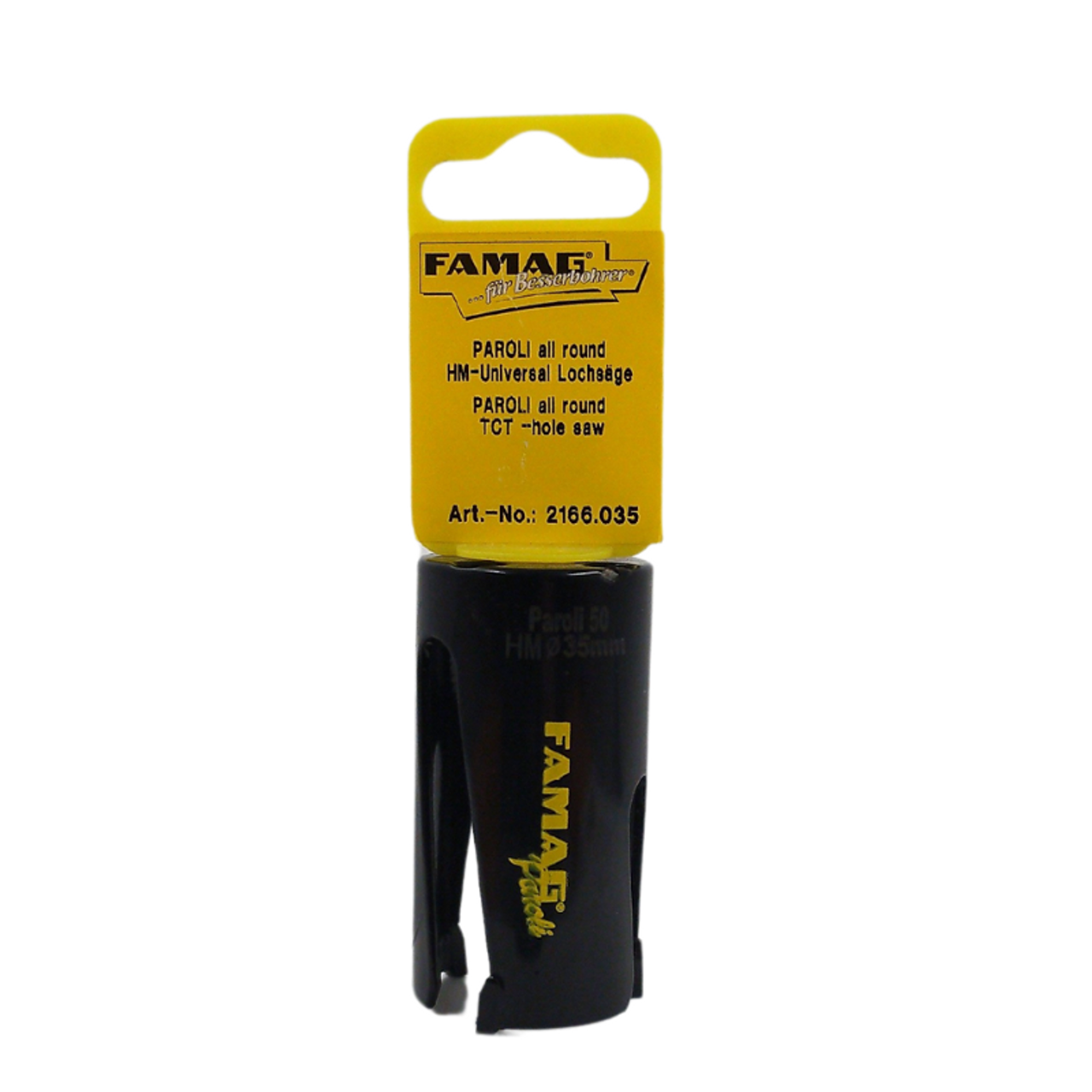 FAMAG Hole Saw | Supplier of 2166 PAROLI 50 TCT Hole Saw for Pumpshank, Electricians, Prefabricated Structures, Plumbers, Trade Supplies and Carpentry