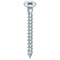 Alternate product image of HECO 4 x 25 Countersunk Head Full Thread Silver Zinc Steel PZD-2 Centre Hole.