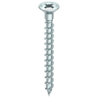 Alternate product image of HECO 4.5 x 50 Countersunk Head Full Thread Silver Zinc Steel PZD-2 Centre Hole.
