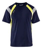BLAKLADER T-Shirt  3332  with  for BLAKLADER T-Shirt  | 3332 Mens Navy Blue / High Vis Yellow UV Protection Profile T-Shirt with Reflective Tape Polyester that have UV Protection  available in Australia and New Zealand