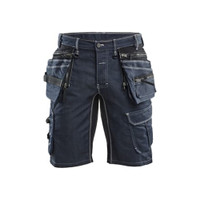 BLAKLADER 1992 Craftsman Regular Fit Short Navy Blue / Black (Men) in Stretch CORDURA Denim with Holster Pockets