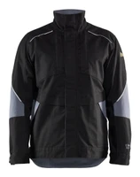 This Black Blaklader Workwear jacket is crafted from durable Cotton, perfect for outdoor work conditions.