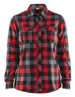 The BLAKLADER 3209 Women's Red/Black Long Sleeve Flannel Shirt is a stylish and comfortable choice for both work and casual wear.