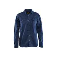 BLAKLADER 3297 Long Sleeve Long Sleeve Shirt Navy Blue (Men) in Lightweight Cotton Twill
