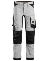 The Snickers trousers model 6341 in White are perfect for heavy-duty work.