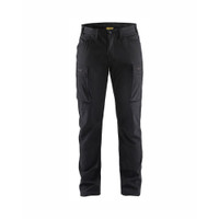 BLAKLADER 1477 Winter Trouser Black (Men) in Waterproof 4-Way Stretch Softshell – product display image; Application Service, Holster Pockets false, Stretch true