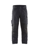 BLAKLADER Rip-Stop with Stretch Black Trousers for Electricians that have Kneepad Pockets  available in Australia and New Zealand