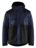 BLAKLADER Polyester Waterproof Dark Navy Blue  Jacket  for Electricians that have Full Zip  available in Australia and New Zealand