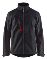 BLAKLADER Jacket | 4950 Mens Black /Red Jacket with Full Zip in Softshell