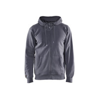 BLAKLADER 3366 Craftsman Hoodie Grey (Men) in Brushed PolyCotton Terry 360 gsm – product display image; Holster Pockets false, Features Soft, brushed inner; Kangaroo pocket