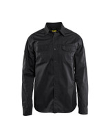 The BLAKLADER 3298 Men's Black Long Sleeve Twill Shirt is designed for both comfort and durability, making it an ideal choice for work or casual settings.