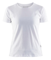 Stay comfortable and stylish with the White Blaklader Workwear Womens t-shirt model 3304, crafted from soft Cotton for all-day wear.