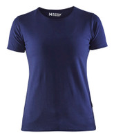 The Navy Blue Blaklader t-shirt is a must-have for any worker, combining style and practicality with features like Round Neck and Slim Fit.