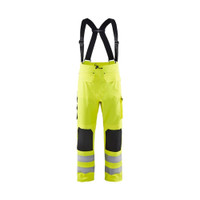 BLAKLADER 1302 High Vis Bib Overall Hi-Vis Yellow (Men) in PU Coated Polyester with Holster Pockets
