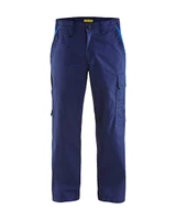 BLAKLADER  1404 Industry Navy Blue Trousers in Durable Poly/Cotton Blend functional features include a removable ID pocket, wide belt loops, multiple storage pockets,