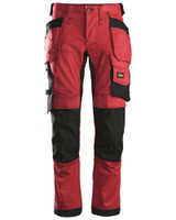 The Snickers trousers model 6241 in Red are perfect for heavy-duty work.