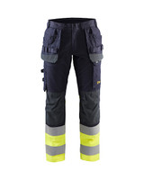 BLAKLADER Rip-Stop with Stretch Navy Blue Trousers for Electricians that have Holster Pockets  available in Australia and New Zealand