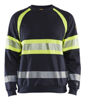 BLAKLADER Pullover  3459  with  for BLAKLADER Pullover  | 3459  Navy Blue / High Vis Yellow Anti-Flame Pullover in Anti-Static Multinorm that have Anti-Flame  available in Australia and New Zealand