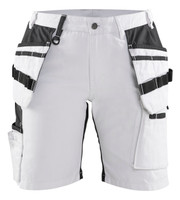 BLAKLADER 7171 Womens Painters White Shorts with Holster Pockets