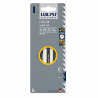 WILPU HGS 34 HCS/CV Jig Saw Blade 132 mm 6.35 TPI Side Set (Pack of 5)