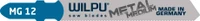 WILPU MG 12 Jigsaw Blade produced as a 75mm Medium Material Jigsaw Blade for Steel