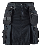 BLAKLADER Skirts | 7180 Womens Dark Navy Blue Skirts with Holster Pockets in Denim