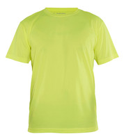 BLAKLADER Polyester High Vis Yellow  T-Shirt  for Carpenters that have Short Sleeve UV Protection available in Australia and New Zealand