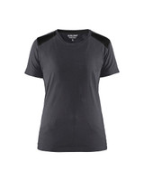 BLAKLADER Shirt  3479  with  for BLAKLADER Shirt  | 3479 Womens Mid Grey / Black Two Tone Shirt with Cotton that have  available in Australia and New Zealand