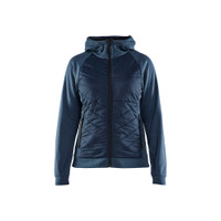 BLAKLADER 3464 Craftsman Fleece Sweater Numb Blue / Dark Navy (Women) in Polyester Fleece – product display image; Holster Pockets false, Features Soft, brushed inner