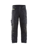 BLAKLADER Rip-Stop with Stretch Black Trousers for Electricians that have Kneepad Pockets  available in Australia and New Zealand