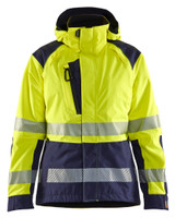 Upgrade your workwear with the High Vis Yellow Blaklader Workwear jacket, ideal for all seasons with Windproof and Waterproof.