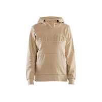 BLAKLADER 3560 Craftsman Hoodie Warm Beige (Women) in Cotton French Terry 320 gsm – product display image; Holster Pockets false, Features 100% cotton; Kangaroo pocket