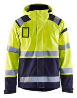BLAKLADER Jacket | 4987 Mens High Vis Yellow /Navy Blue Jacket with Reflective Tape and Fuil Zip in Polyester