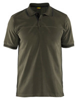 Mens Olive Green / Black Polo Shirt for everyday wear in a classic design
